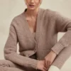 Alara Barley Chunky Natural Wool Cardigan
