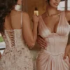 Naima Peach Hand Beaded Embellished Corset Maxi Dress – Limited Edition