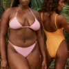 Rhodes Light Orange Plunge One Piece Swimsuit