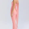 Cassidy Peach Fluted Hem Maxi Skirt
