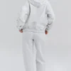 Coast Light Grey Marl Fleece Back Jogging Trousers