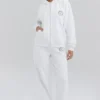 Coast White Fleece Back Jogging Trousers