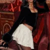 Emira Ivory Pleated Mini Skirt