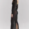 Everly Black Mesh Maxi Dress with Bodysuit Everly Black Mesh Maxi Dress with Bodysuit