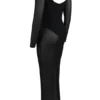 Everly Black Mesh Maxi Dress with Bodysuit Everly Black Mesh Maxi Dress with Bodysuit