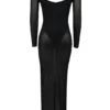 Everly Black Mesh Maxi Dress with Bodysuit Everly Black Mesh Maxi Dress with Bodysuit