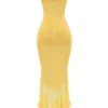 Gabbi Apricot Ruffled Front Gown Gabbi Apricot Ruffled Front Gown