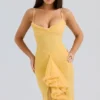Gabbi Apricot Ruffled Front Gown Gabbi Apricot Ruffled Front Gown