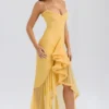 Gabbi Apricot Ruffled Front Gown Gabbi Apricot Ruffled Front Gown