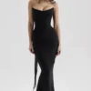 Hallie Black Strapless Corset with Neck Scarf