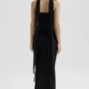 Hallie Black Strapless Corset with Neck Scarf