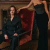 Hayden Black Wide Leg High Waist Tailored Trousers