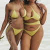 Santorini Olive Tie Side Bikini Bottom