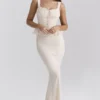 Jean Vintage Cream Cotton Broderie Anglais Peplum Top