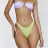 Medea Violet Floral Bandeau Bikini Top