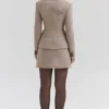 Nerida Brown Puppytooth A-Line Mini Skirt