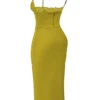 Salma Chartreuse Satin Slip Dress