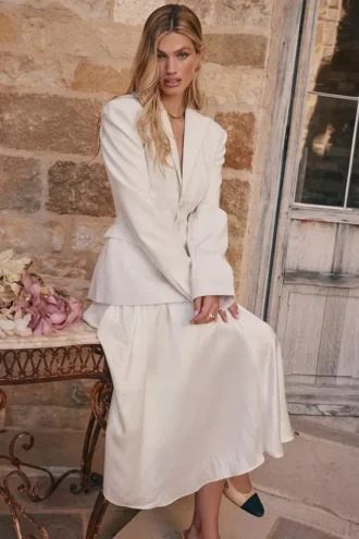 Sariah Ivory Contour Tailored Blazer