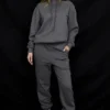 Sky Dark Grey Fleece Back Jogging Trousers