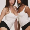 The Peekaboo Ivory Halter Neck Corset Top